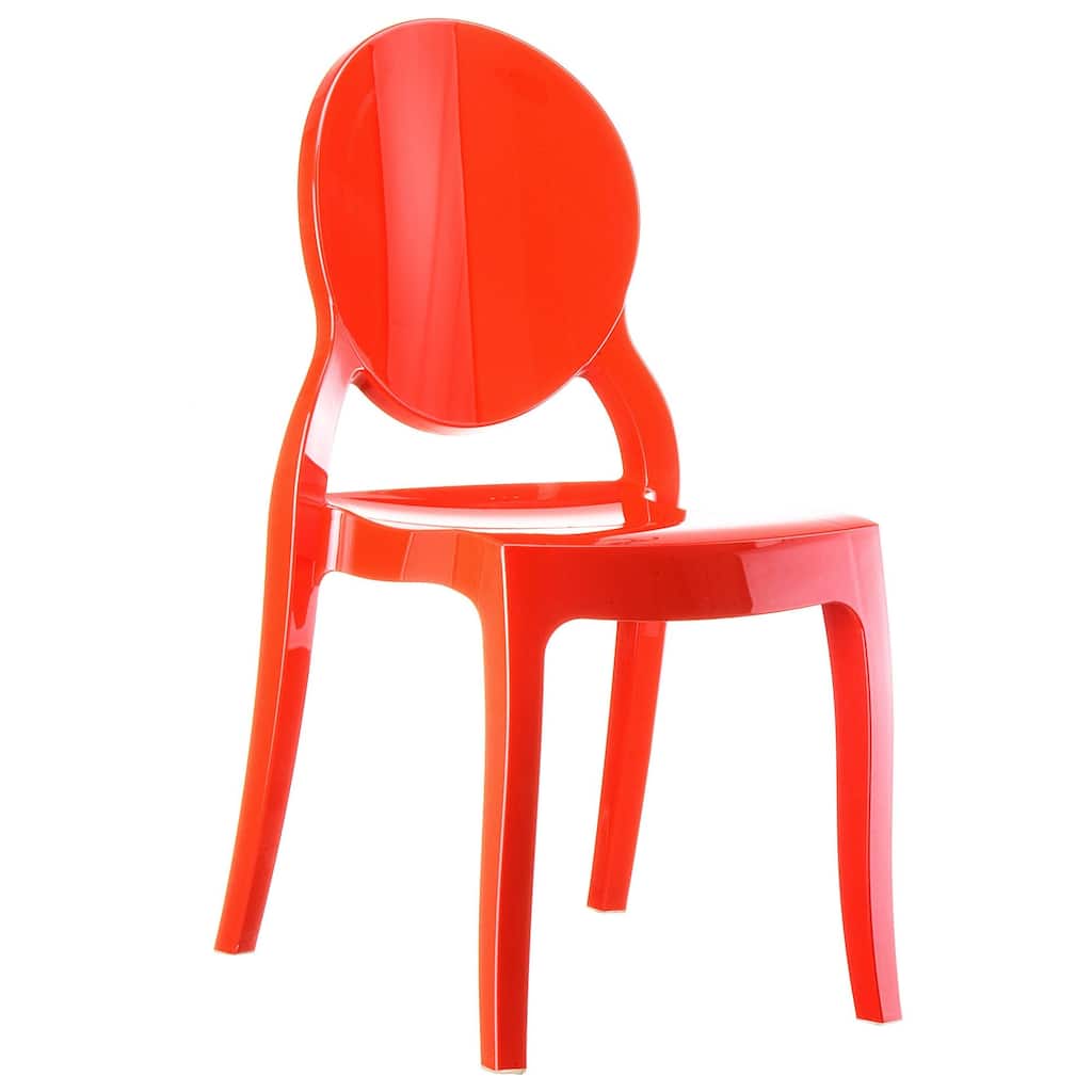 35.5" Red Glossy Outdoor Patio Bistro Chair