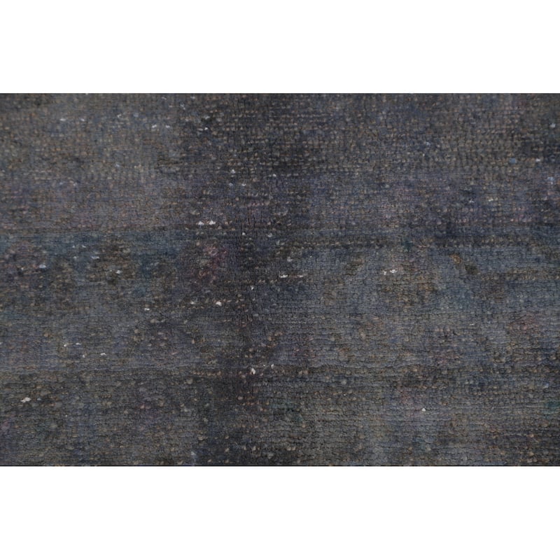 Over-Dye Distressed Mashad Persian Area Rug Wool Hand-knotted - 7'5" x 9'6"