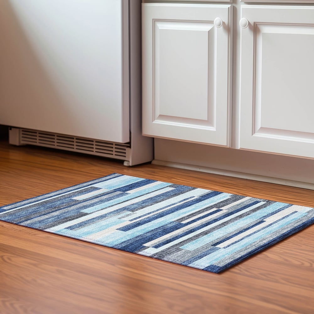 Premium Washable Super Soft Mosaic Stripe Mayfield Rug