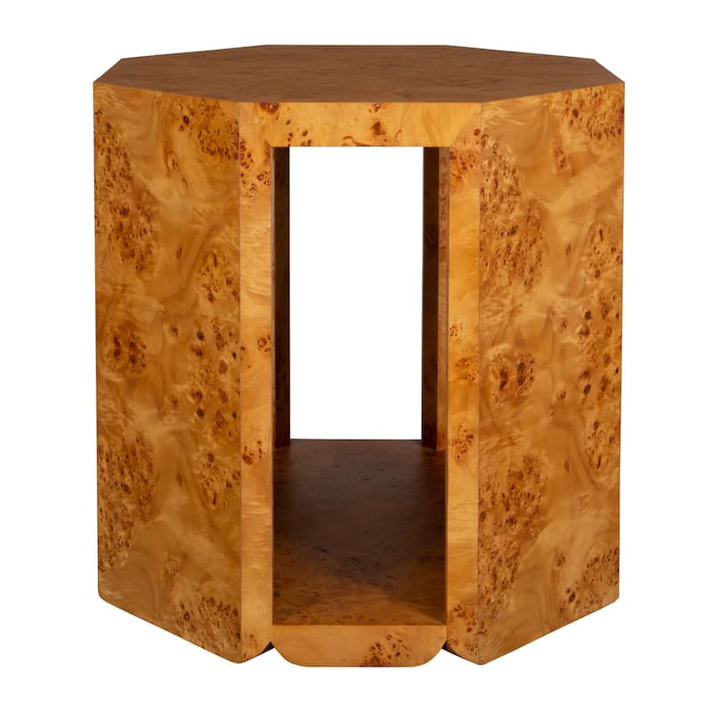 Round Top Open Frame Side Table - 26" - Brown