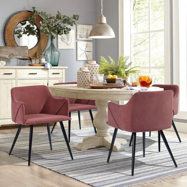 Rose velvet dining chair sale
