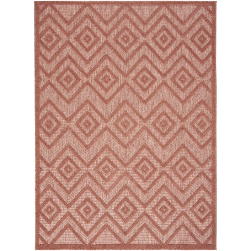 HomeRoots Contemporary Rectangle Outdoor Rug - 6' X 9'