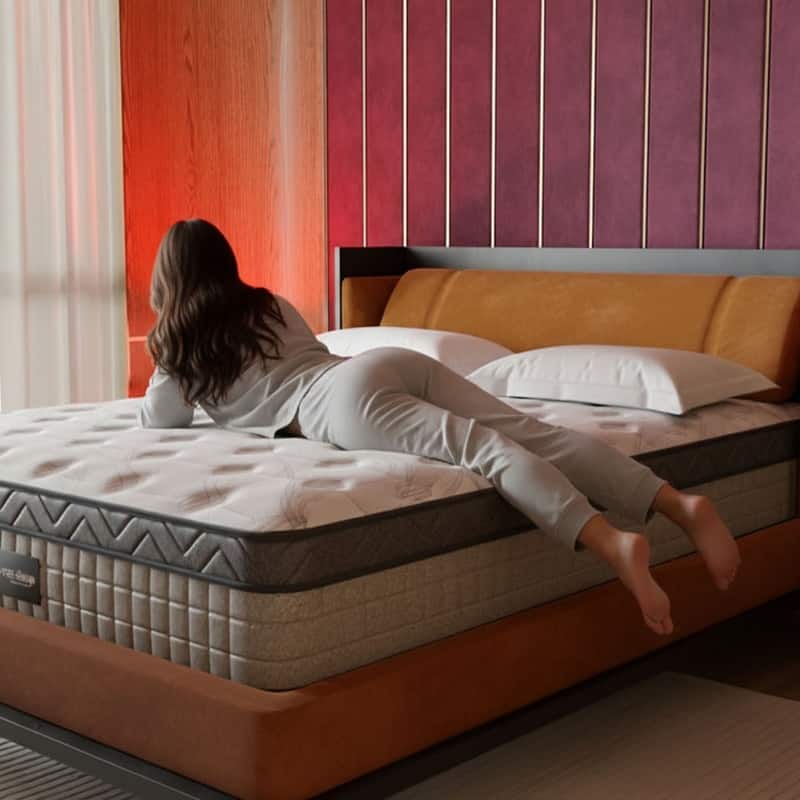 Assembled in USA - 10" Diamond Hybrid Mattress Pocket Coil and Cool Gel Memory Foam