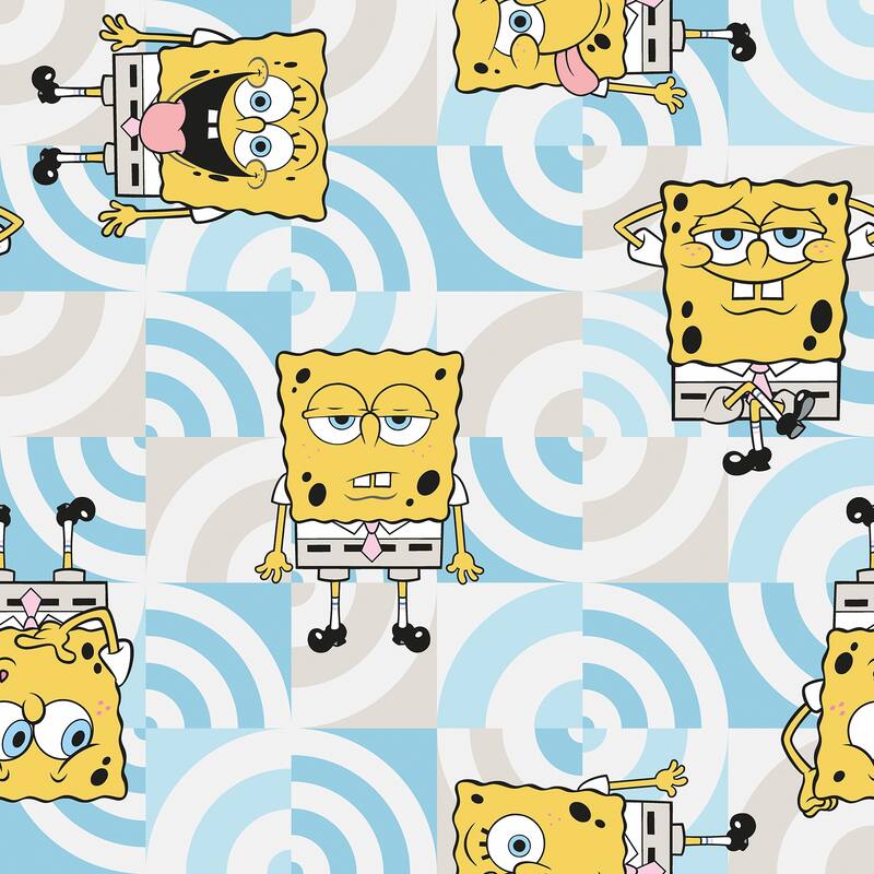 SpongeBob SquarePants Funny Faces Peel and Stick Wallpaper by RoomMates