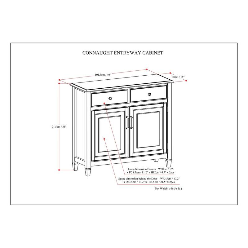 WYNDENHALL Hampshire Solid Wood 51 inch Wide Storage Bench Trunk and 40 inch Wide Storage Cabinet