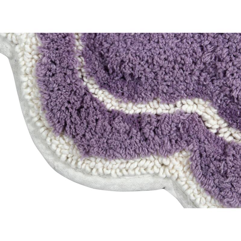 Allure Collection 100% Cotton Non-Slip Bathroom Rug Set, 3 Piece Machine Washable- Bathroom Rug, Bath Rug, U Shaped Contour