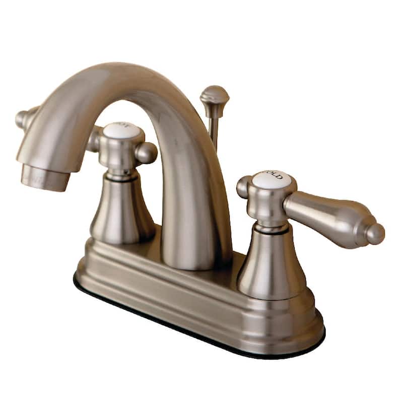 Kingston Brass 1.2 GPM Centerset Bathroom Faucet with Pop-Up Drain - Brushed Nickel