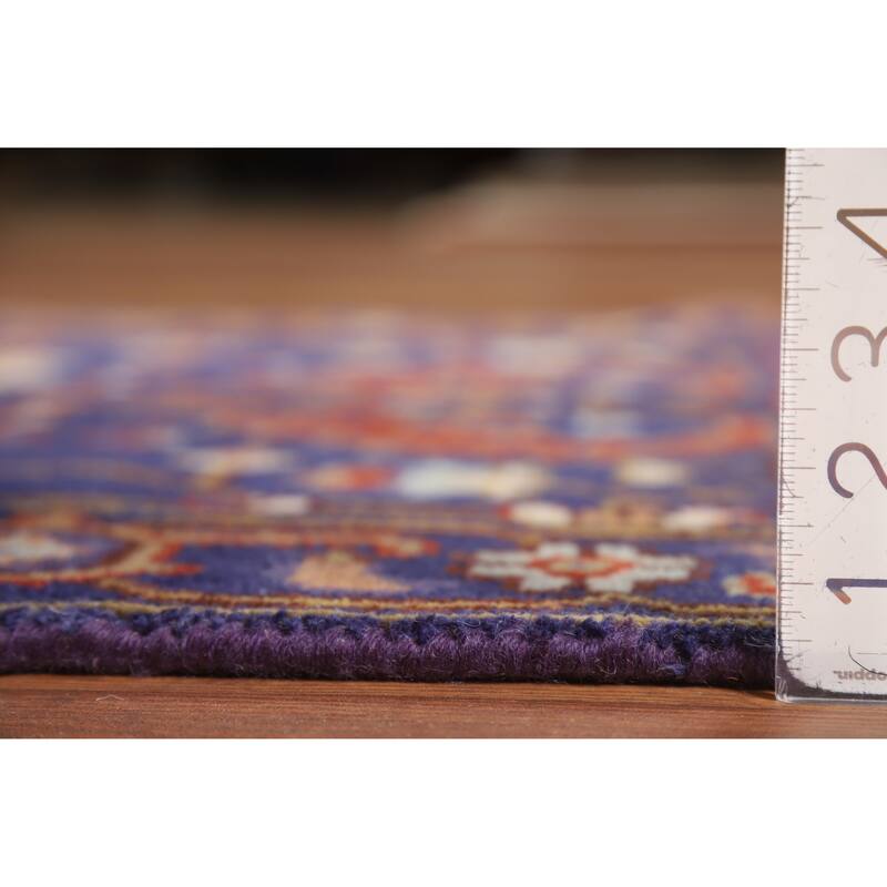 Hand Knotted Oriental 100% Wool Carpet Transitional Floral Navy Blue & Blues Oushak Area Rug - 5' 0'' X 3' 1''