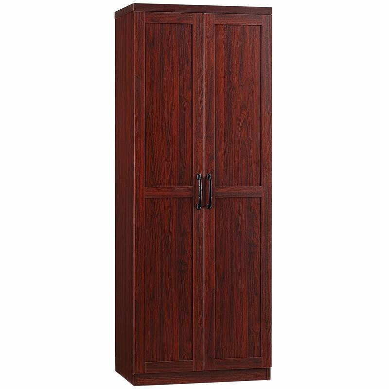 63" 2-Door Kitchen Pantry with 5-Tier Shelving and Adjustable Shelves