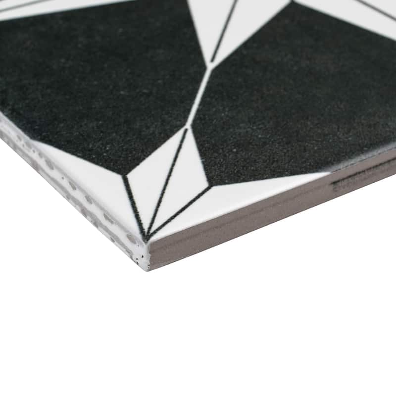 Merola Tile Stella Night 9-3/4" x 9-3/4" Porcelain Floor and Wall Tile