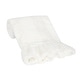 preview thumbnail 3 of 3, Lambs & Ivy Signature White Ruffled Lux Minky/Jersey Chevron Baby Blanket