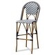 preview thumbnail 11 of 15, Indoor and Outdoor Stackable Bar Stool by Baxton Studio White/Blue