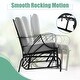 preview thumbnail 19 of 21, Patio Glider Rocking Chair with Curved Armrest and Breathable High Backrest - 28.5" x 26" x 35" (L x W x H)
