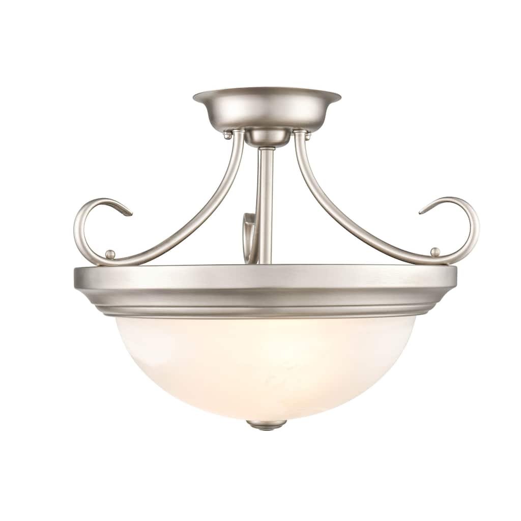 Millennium Lighting Metal 2 Light Semi-Flush Ceiling Mount in Multiple Finishes - N/A