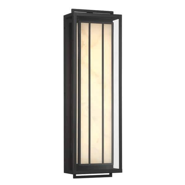 slide 2 of 10, The Great Outdoors 77502-L Eastly 28" Tall LED Outdoor Wall Sconce Sand Coal
