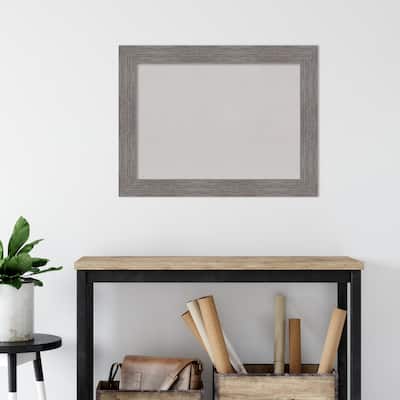 Pinstripe Plank Grey Framed Grey Corkboard Bulletin Board