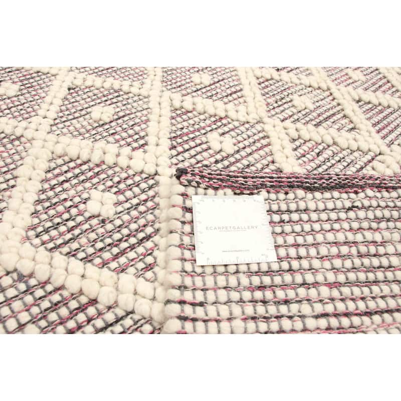 ECARPETGALLERY Braid weave Sienna Cream Wool Rug - 4'11 x 8'0