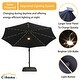 preview thumbnail 15 of 35, Clihome 11Ft Solar Tube Light Aluminum Patio Umbrella with Base