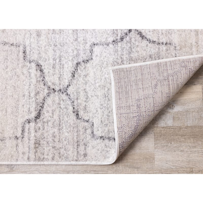 Flynn Collection - Grey/White Ogee Rug