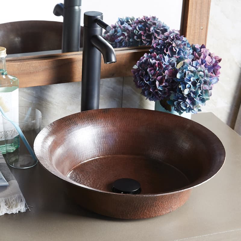 Native Trails Maestro Bajo 16-1/4" Copper Vessel Bathroom Sink