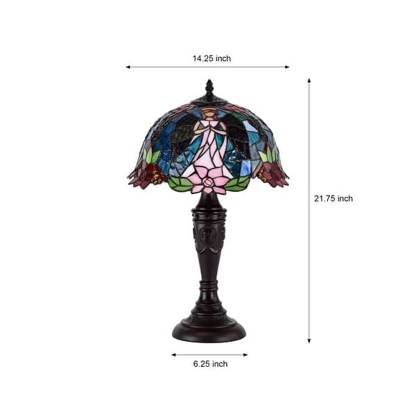 Tiffany-style Angel Table Lamp