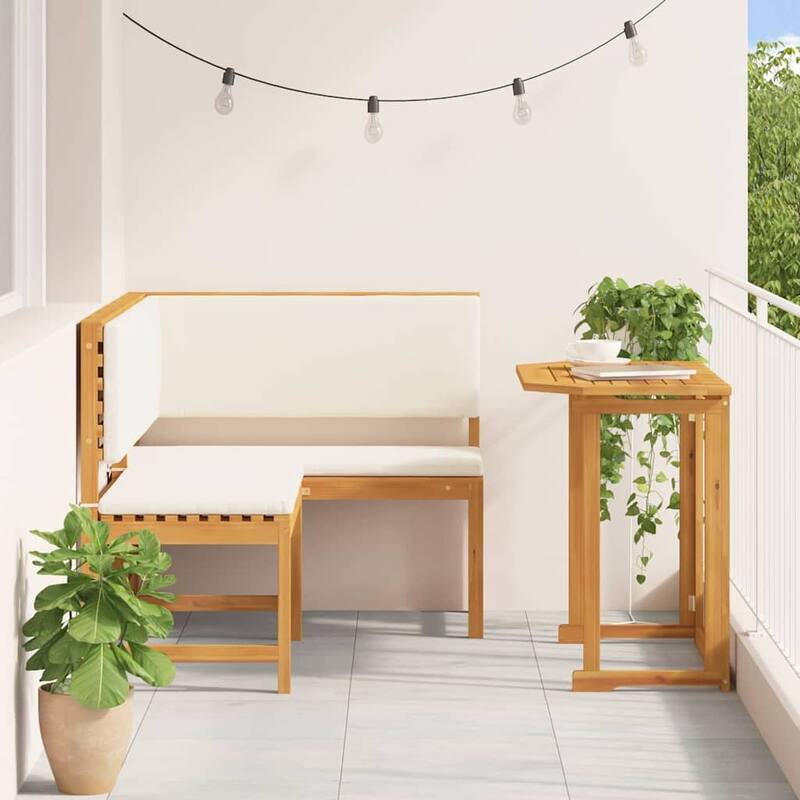 vidaXL Garden Bench Set Brown solid acacia wood - 20 x 35 x 30