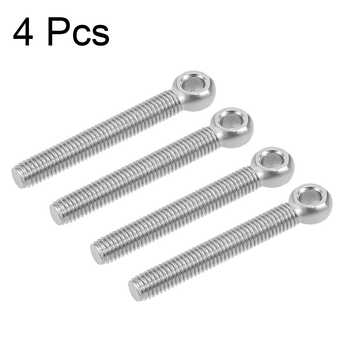 uxcell 4 x 304 Stainless Steel M8 8mm 5/16 Rigging Eye Bolts W Shoulder 