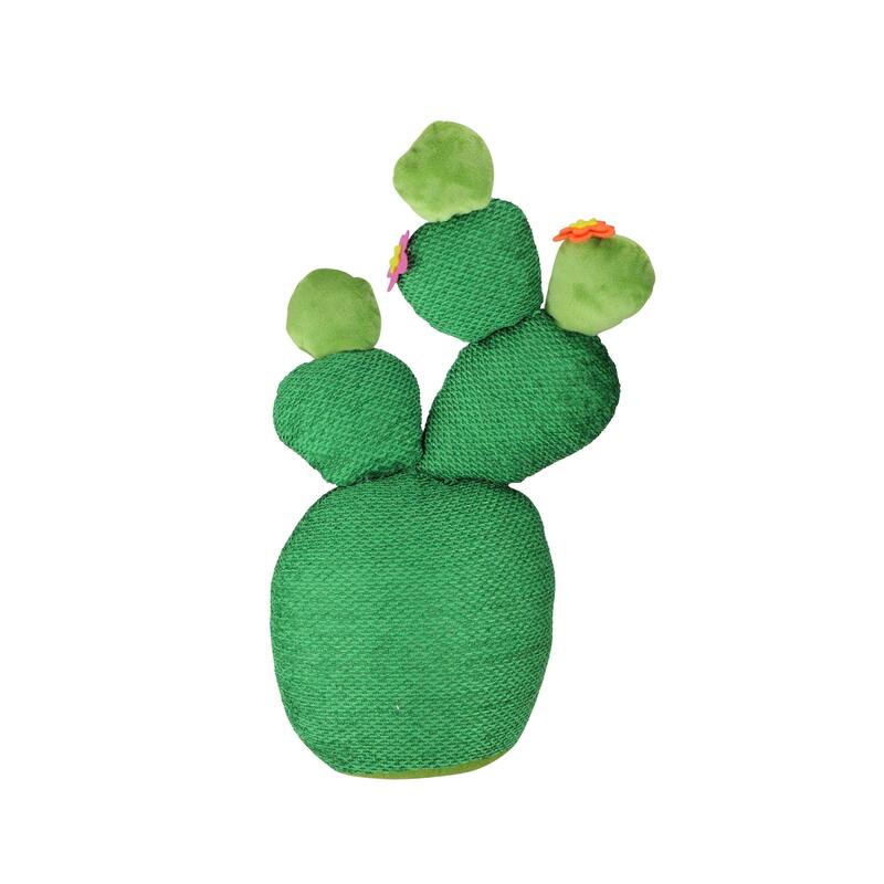 Artificial Plush Cactus Plant Decoration - 15" - Green