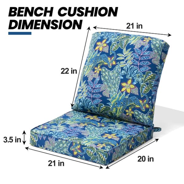 dimension image slide 0 of 14, 21 W x 22 D in. Deep Seat Outdoor Cushion Set by Crestlive Products
