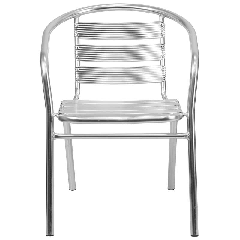Aluminum Indoor/ Outdoor Stackable Arm Chair (Set of 4)