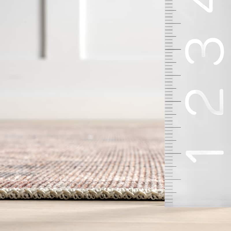 Nuloom Green Haven Collection Recycled Cotton Machine Washable Area Rug