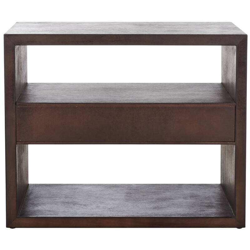 SAFAVIEH Unique 2-Shelf Single Drawer Nightstand