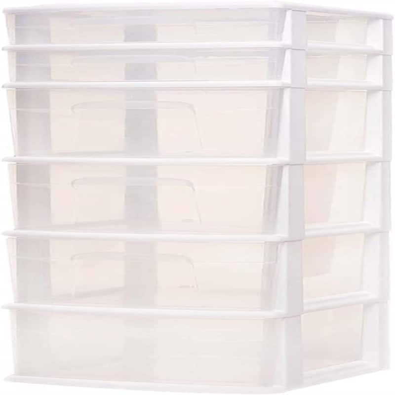 6-Drawer Plastic Home Office Bedroom - White