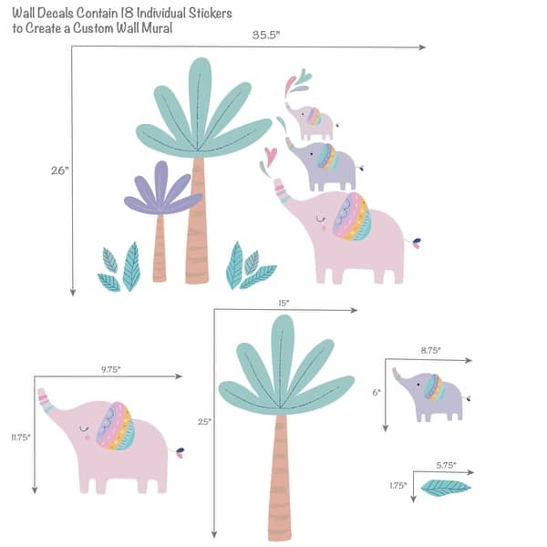 Bedtime Originals Elephant Dreams 5-Piece Nursery Baby Crib Bedding Set