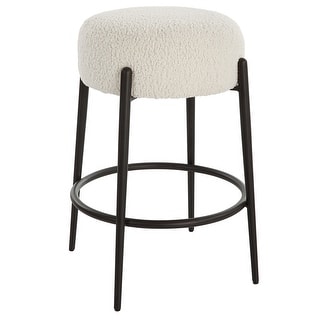 Uttermost Arles Plush Counter Stool - 17.5"W x 26"H x 17.5"D