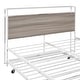 preview thumbnail 10 of 10, Slat Support Full Bed Frame Metal Platform Bed with Trundle - White