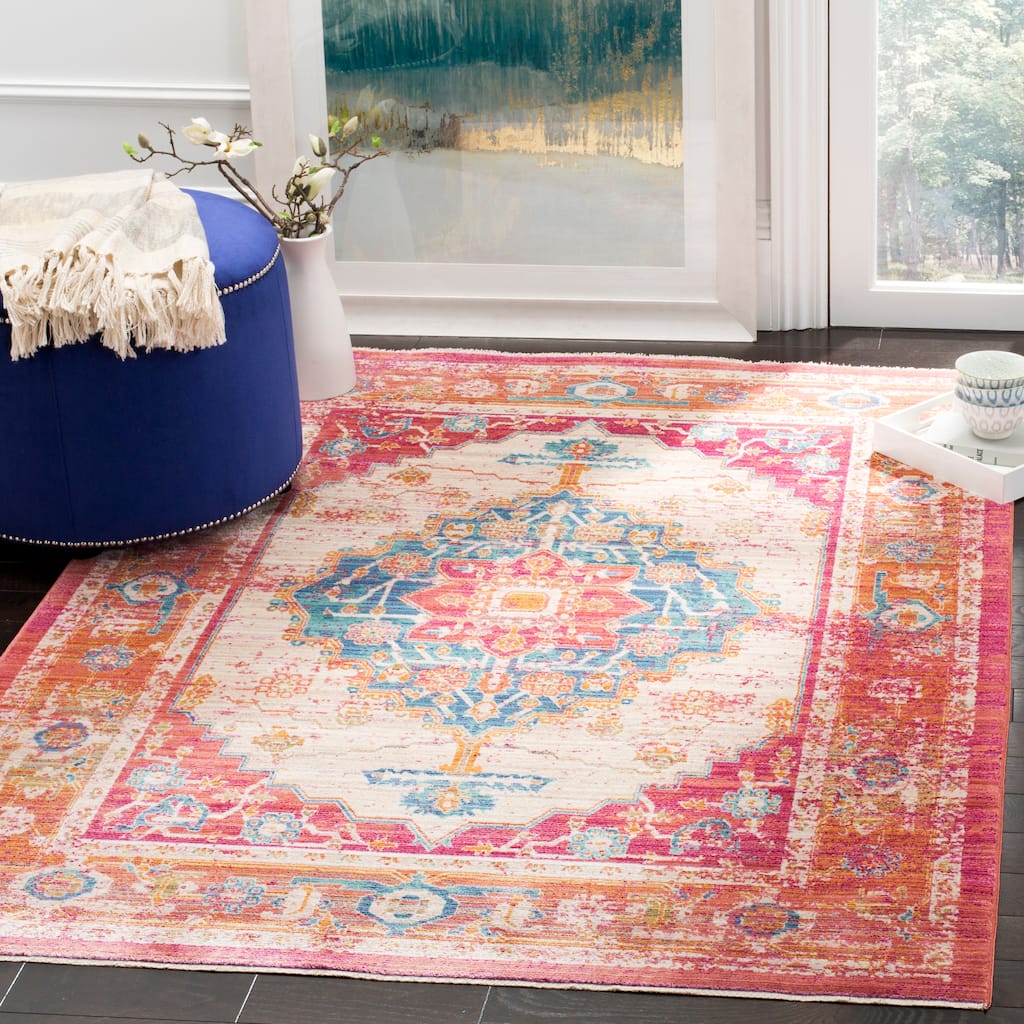 SAFAVIEH Sutton Elena Boho Oriental Polyester Medallion Rug