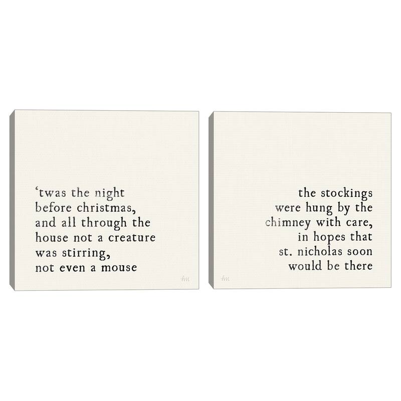 Simple Christmas I, Simple Christmas II Canvas Art Prints