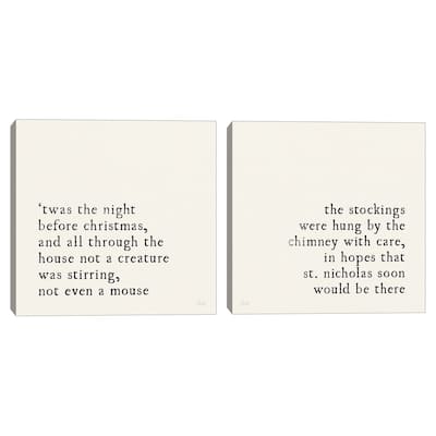 Simple Christmas I, Simple Christmas II Canvas Art Prints