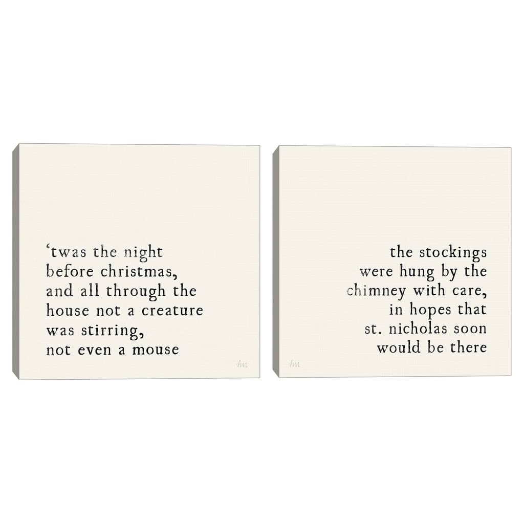 Simple Christmas I, Simple Christmas II Canvas Art Prints