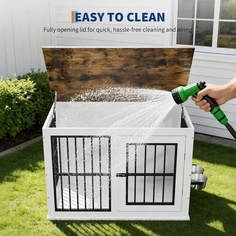 Heavy Duty Indestructible Dog Cage, Dog Crate Furniture for Large Medium Small Dogs