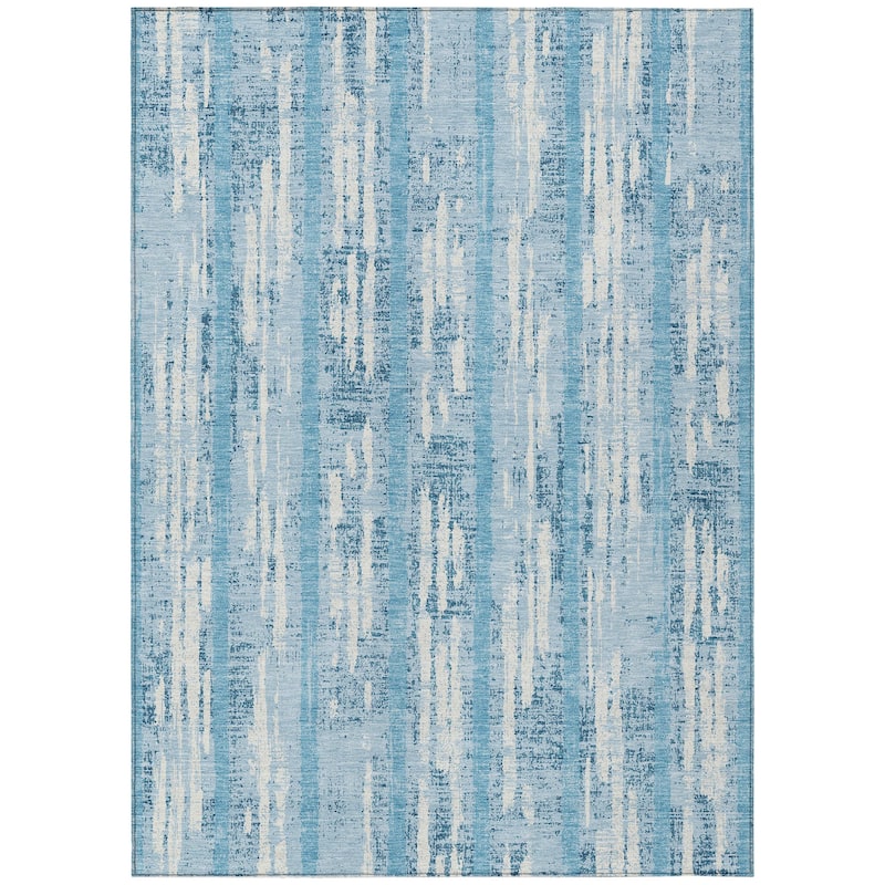 Machine Washable Indoor/ Outdoor Chantille Ombre Stripe Rug
