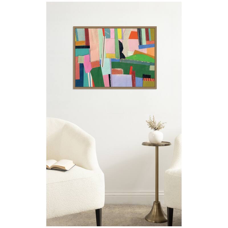 Kate and Laurel Maximalist FC by Felicia Dadak Framed Canvas Wall Art Print
