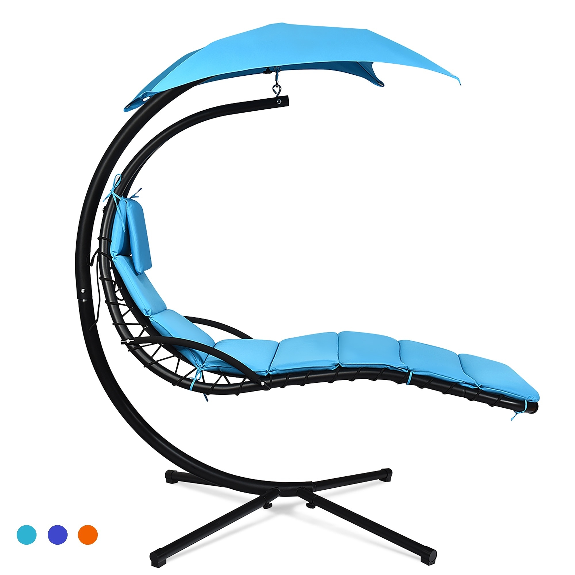 Costway Hanging Swing Chair Hammock Chair w Pillow Canopy Stand On Sale Bed Bath Beyond 31510927