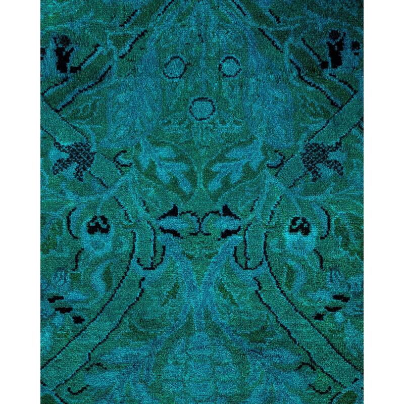 Fine Vibrance, One-of-a-Kind Hand-Knotted Area Rug - Light Blue, 8' 2" x 10' 3" - 8' 2" x 10' 3"