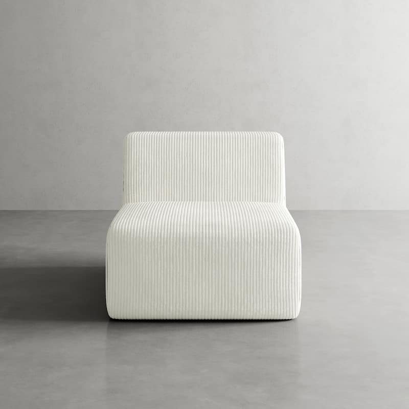 Corduroy Armless Chair Accent Chair