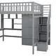 preview thumbnail 13 of 16, Full size Loft Bed with Bookshelf, Drawers, Desk and Wardrobe, Grey