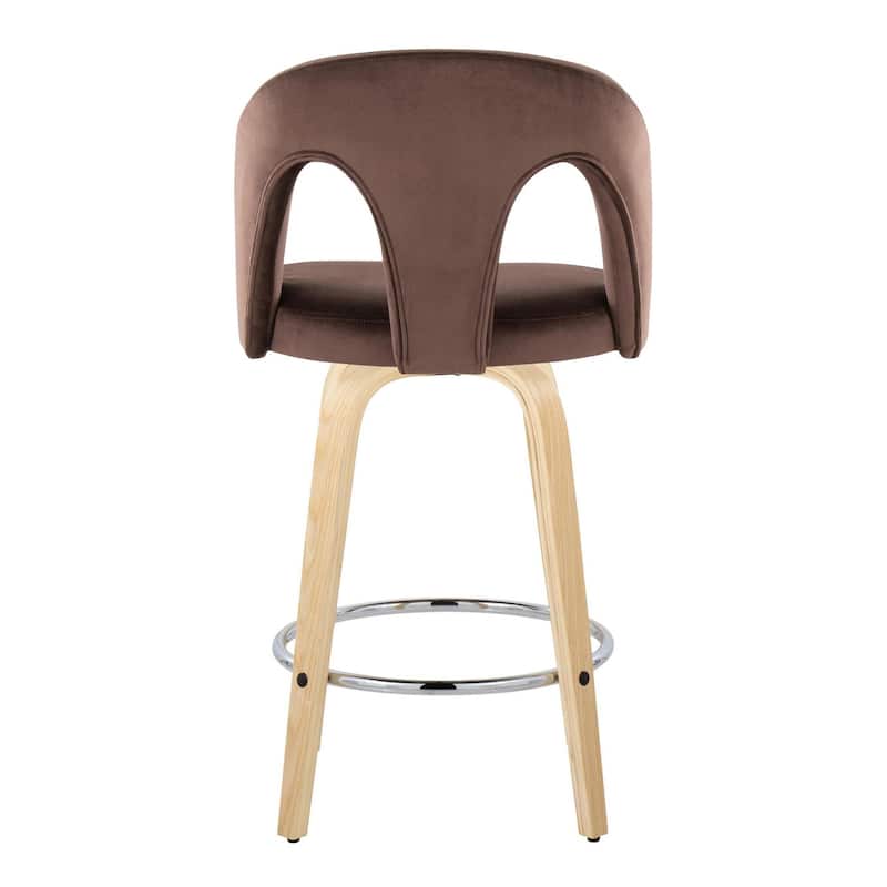 Ava Upholstered 26" Fixed-Height Counter Stool - Set of 2