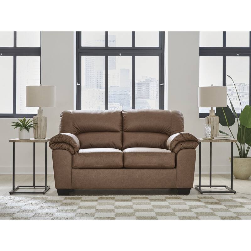 Signature Design by Ashley Walker Point Loveseat - 66" W x 38" D x 38" H - Brown