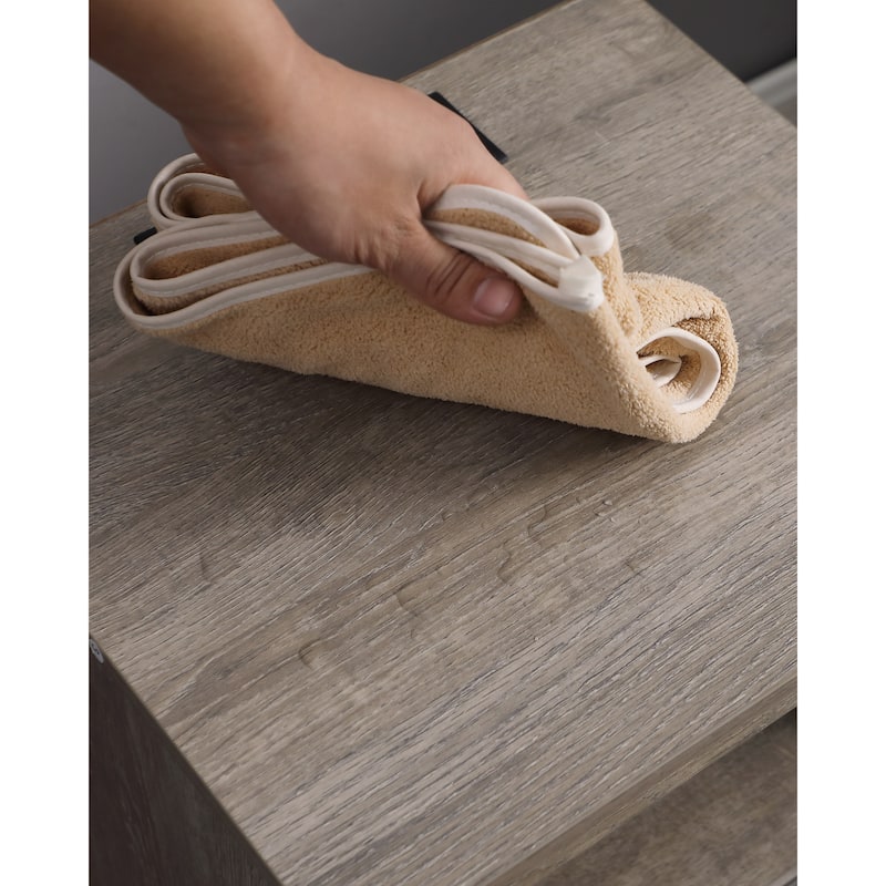 Nightstand with Charging Station,End Table with 2 Drawers,Wooden End Table with Drawer and Opening Shelf